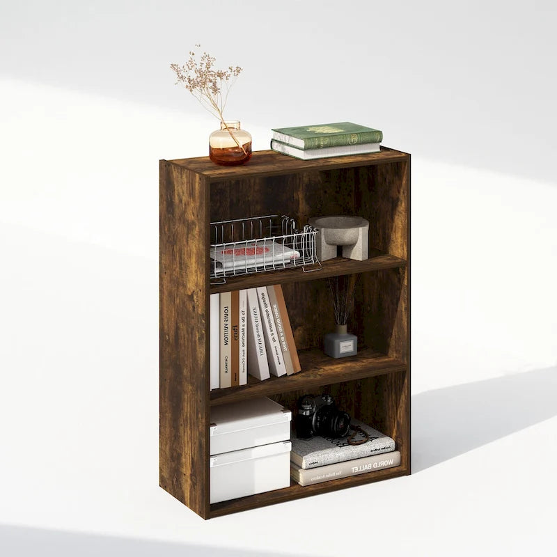 Estantería sencilla abierta, libreros, de 3 niveles