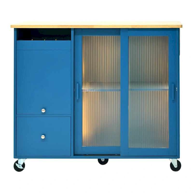 Carrito de cocina plegable con luces LED