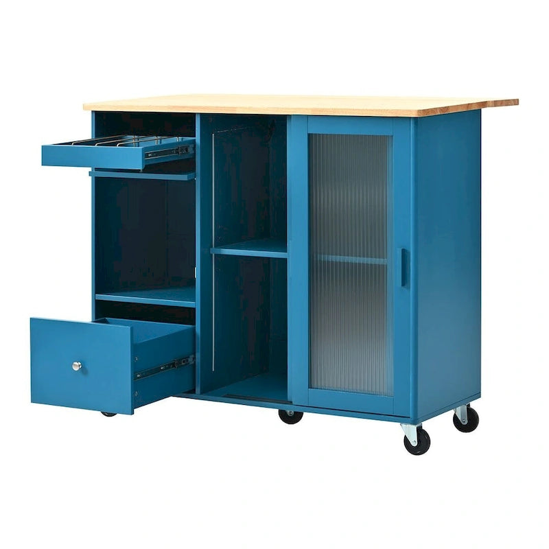 Carrito de cocina plegable con luces LED