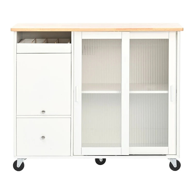Carrito de cocina plegable con luces LED