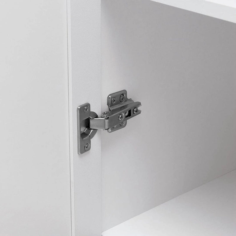 Gabinete de almacenamiento con dos puertas para baño u oficina, estante ajustable, tablero MDF