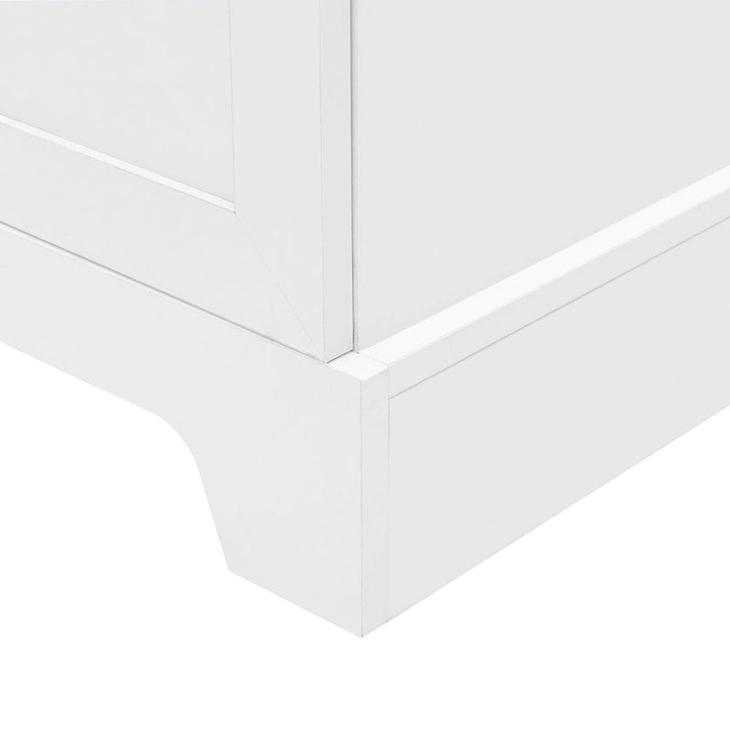 Gabinete de almacenamiento con dos puertas para baño u oficina, estante ajustable, tablero MDF