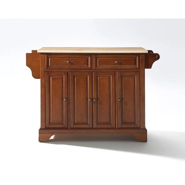 Isola da cucina classica con piano in legno naturale color ciliegio - 18d x 51.5w x 36h