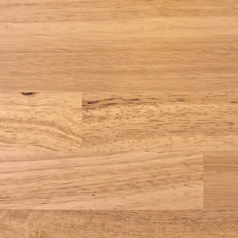 Isla de cocina portátil con superficie de madera natural y acabado blanco - 18d x 31w x 35h