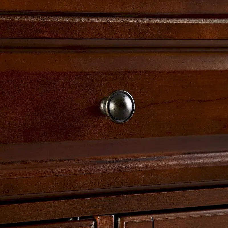 Kuchyňský ostrůvek s nerezovou deskou v povrchové úpravě Vintage Mahogany - 18d x 51.5w x 34h
