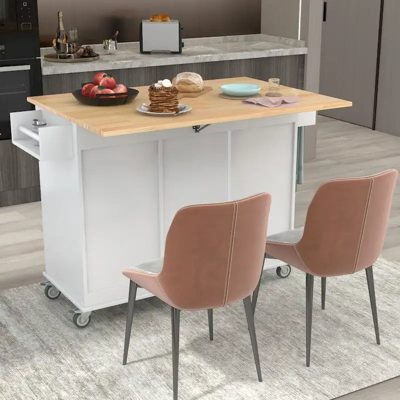 Carrito de cocina multifuncional con especiero y estantes ajustables