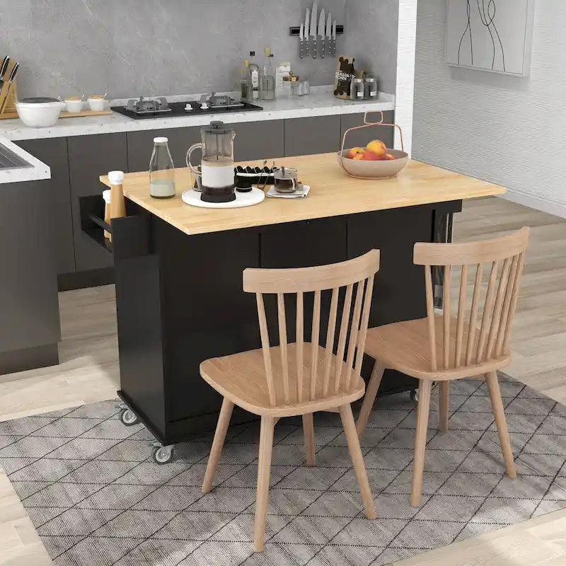 Carrito de cocina multifuncional con especiero y estantes ajustables