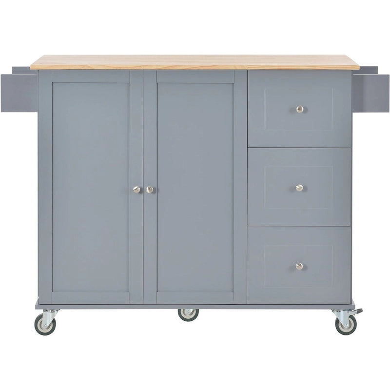 Carrito de cocina multifuncional con especiero y estantes ajustables