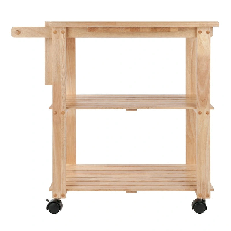 Carrito de cocina multiusos, natural - 33.19 x 20.47 x 31.93 pulgadas