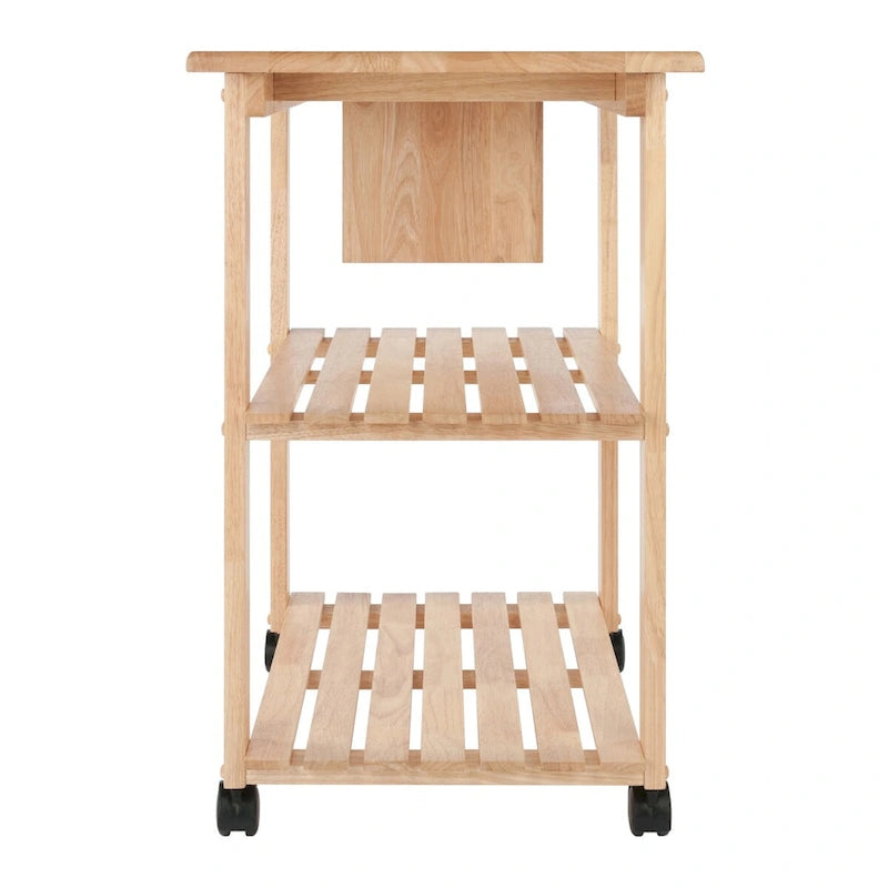 Carrito de cocina multiusos, natural - 33.19 x 20.47 x 31.93 pulgadas