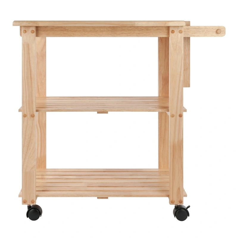 Carrito de cocina multiusos, natural - 33.19 x 20.47 x 31.93 pulgadas
