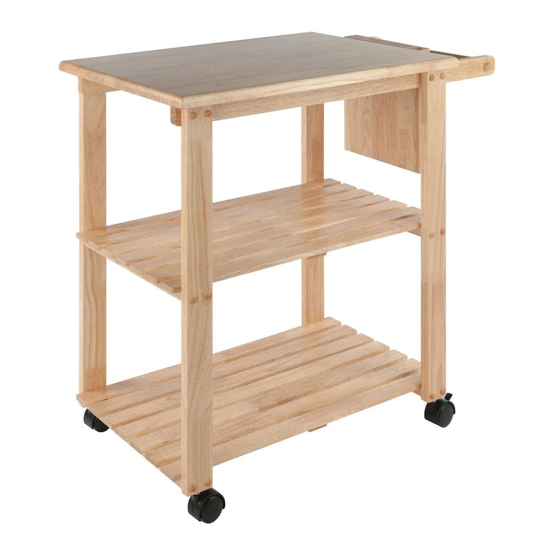 Carrinho de Cozinha Multiusos, Natural - 33.19 x 20.47 x 31.93 polegadas