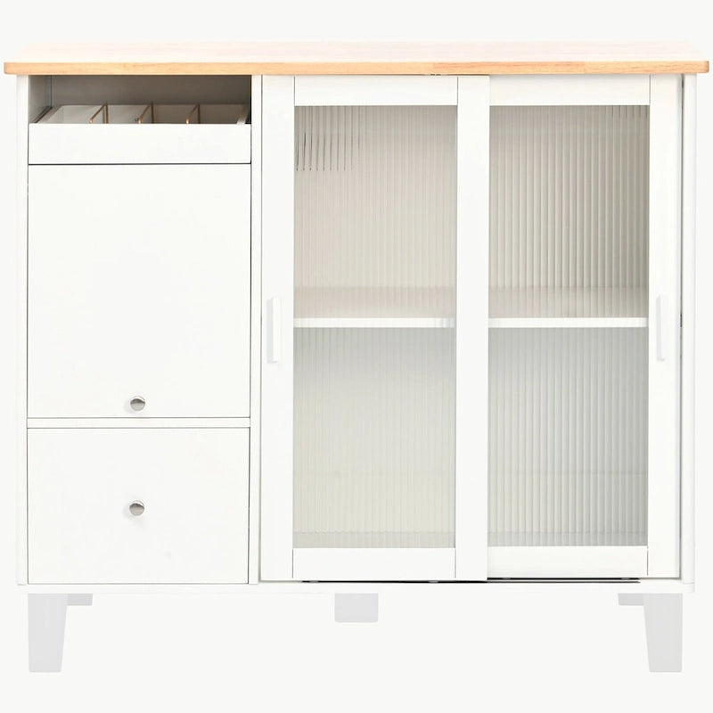 Isola da cucina con piano a ribalta e luce LED