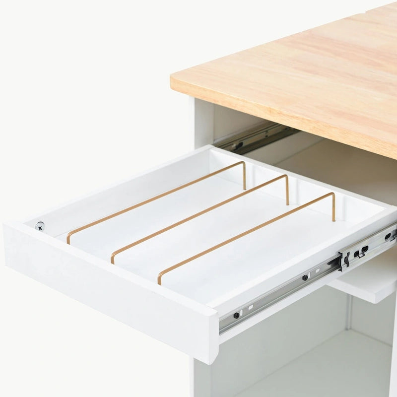 Isola da cucina con piano a ribalta e luce LED