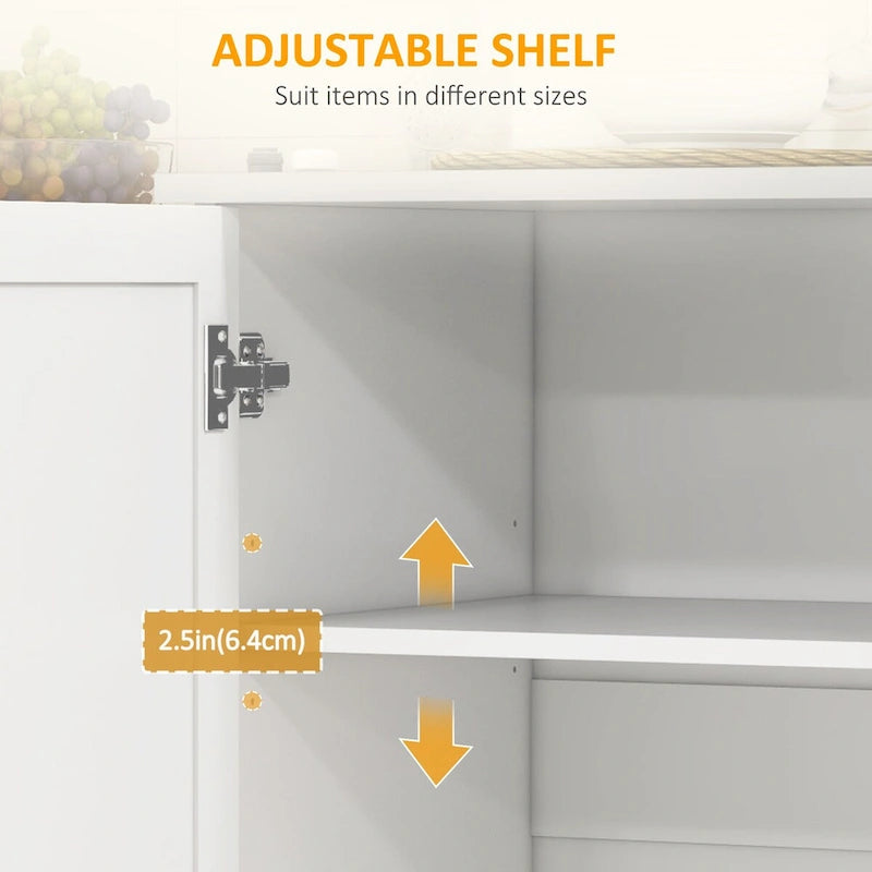Carrito de cocina con ruedas, cajón, toallero y estantes ajustables