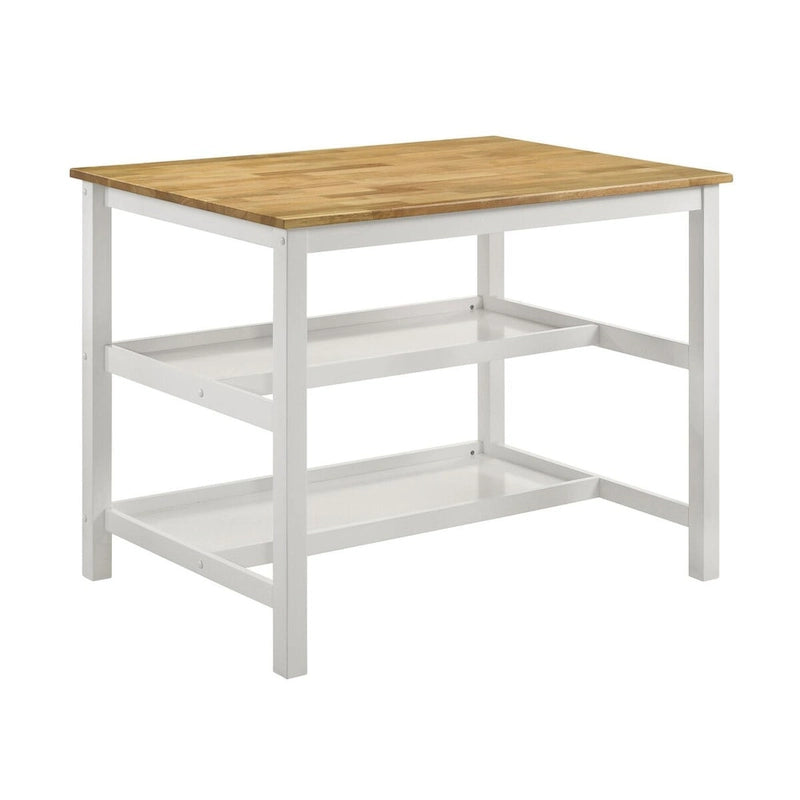 Prager braun-weißer Kücheninsel-Tresen mit Topfhalter