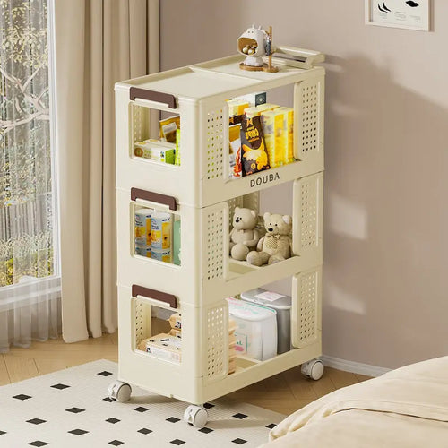 3-Tier Mobile Kitchen Cart with Lockable Wheels