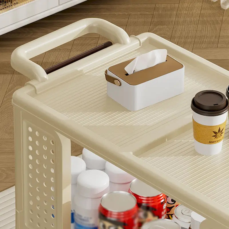 Carrito de cocina móvil de 3 niveles con ruedas bloqueables